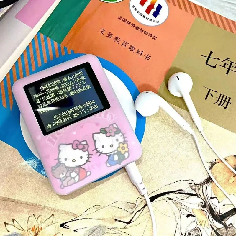 Anime Sanrio Hello Kitty Mp3MP4 Novel Music Player Student Girls Exercise Running Hearing Gift with Screen Walkman Cute Kawaii