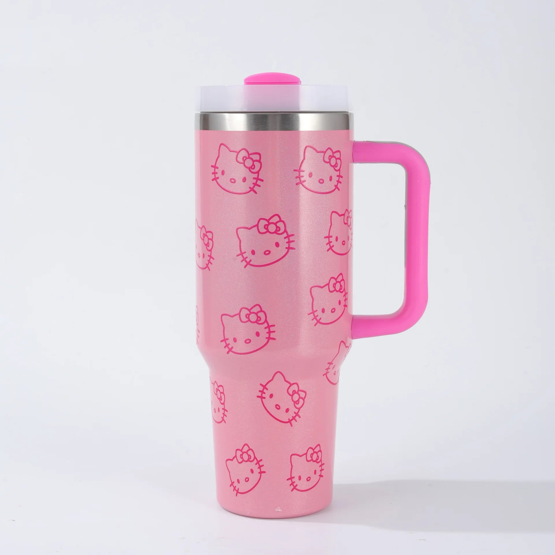 New 40oz Hello Kitty Insulated Tumbler – Stainless Steel Vacuum Thermal Water Bottle – Large Capacity Travel Flask for Women & Men