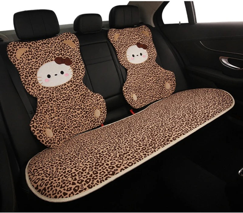 Hello Kitty Car Neck & Lumbar Support Pillow Set – Cute Cartoon Headrest Cushion for Travel & Driving Comfort