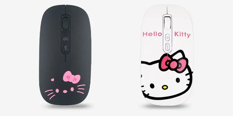Cute cartoon character Hello kitty wireless Bluetooth dual-mode mouse Cute and fun rechargeable universal mouse Holiday gift
