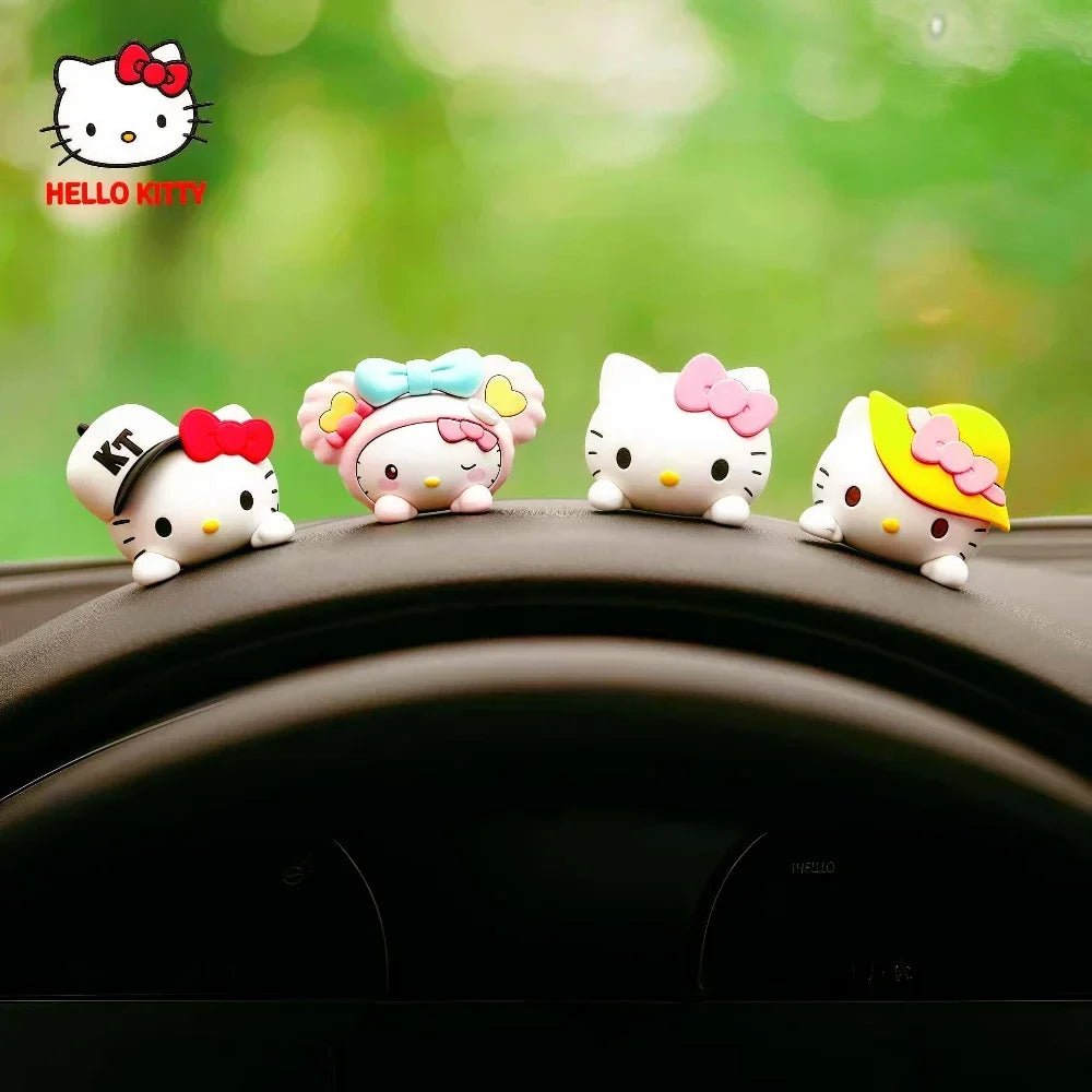 Sanrio Hello Kitty 3D Car Air Freshener Ornament - Kawaii Cute Motorbike Desk Decoration Gift for Girls Birthday Present