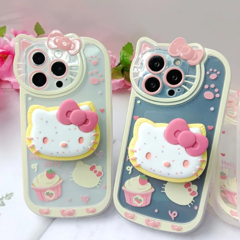 Hello Kitty Stand Phone Case – Y2K Shockproof Kickstand Cover for iPhone 7/8 Plus, X/XS, XR, 11, 12, 13, 14, 15, 16 & 17 Pro Max