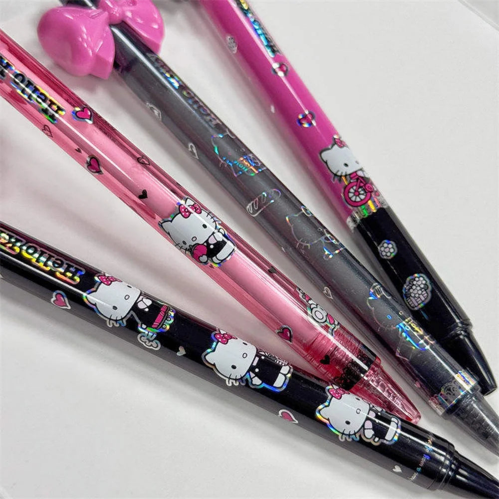 Sanrio Kuromi 0.5mm Black Gel Pen – Push-Button Cute Campus Signature Ballpoint Pen – Writing & Drawing Pen for School, Office & Gifts