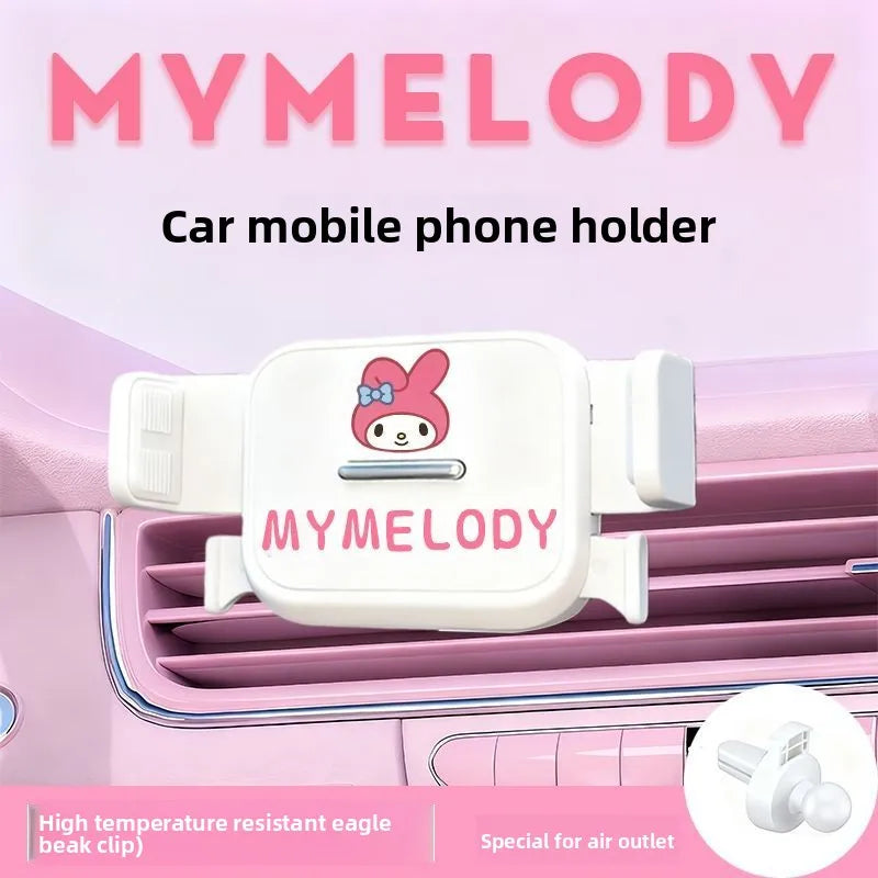 Hello Kitty Car Phone Holder – Cute Kawaii Air Vent Mount for Navigation & Hands-Free Driving