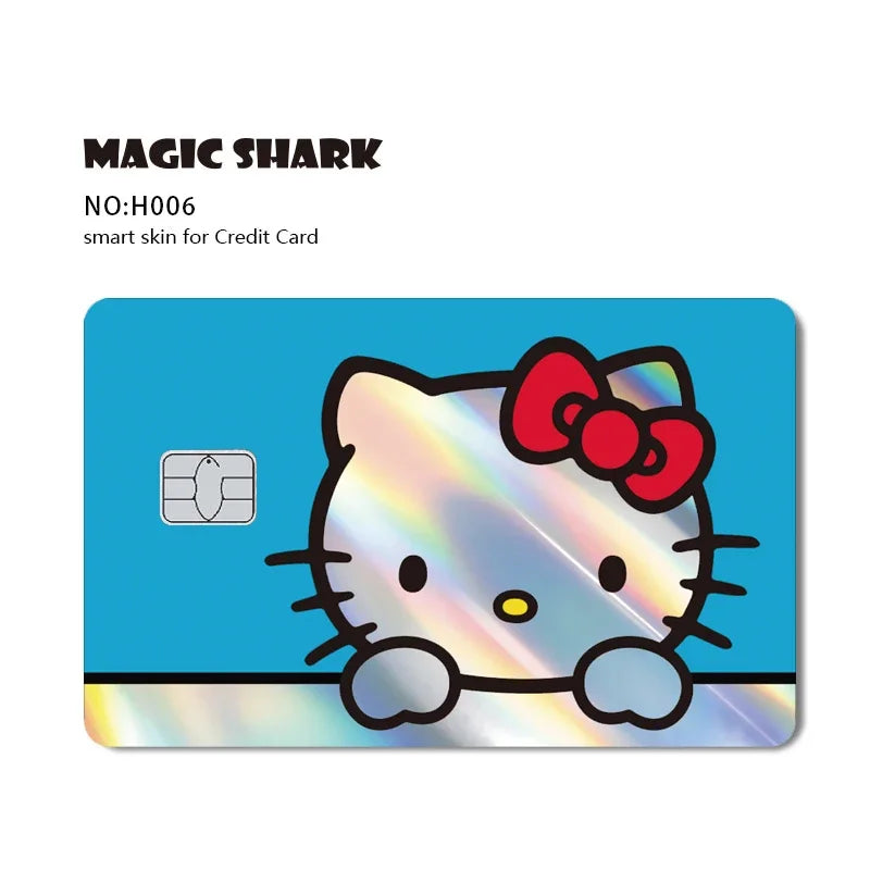Hello Kitty & Kuromi Holographic Laser Shiny Card Skin Sticker for Debit & Credit Cards 💳🎀