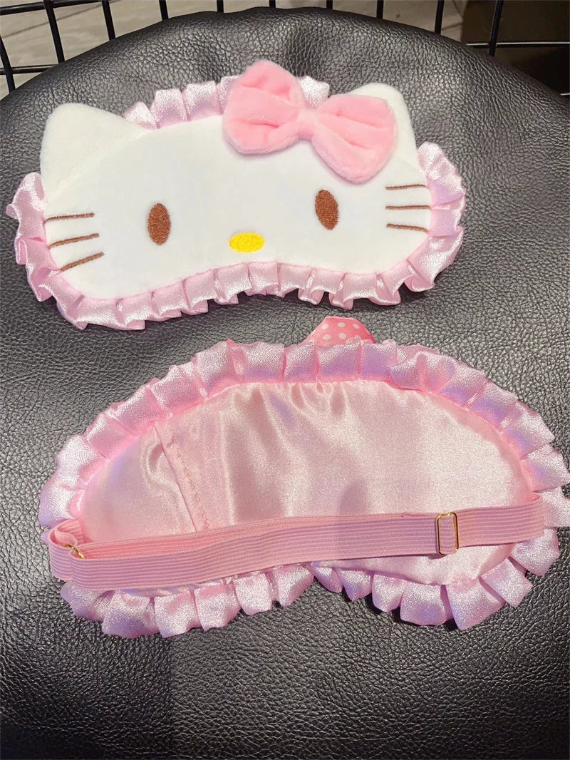 Cartoon My Melody Blindfold Cat Kawaii Eye Mask Comfortable Sleeping Blindfolds Japanese Style Eyeshade Girl