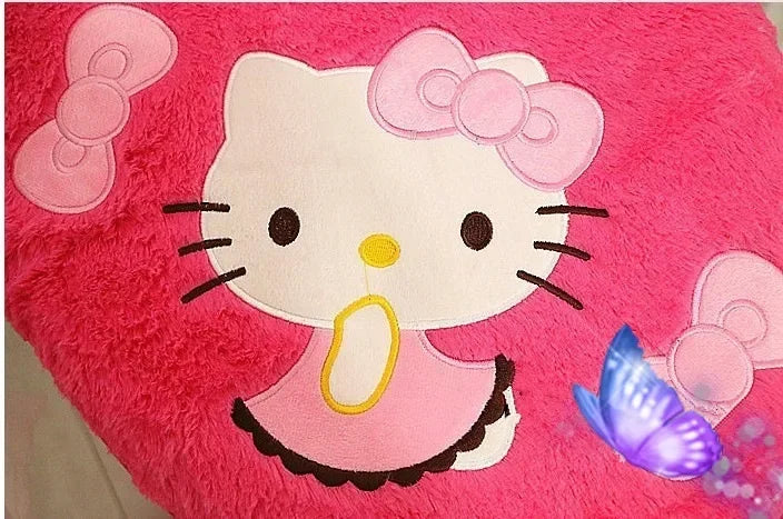Hello Kitty 3-Piece Toilet Seat Cushion Set – Sanrio Plush Winter Bathroom Cover Set for Home Use