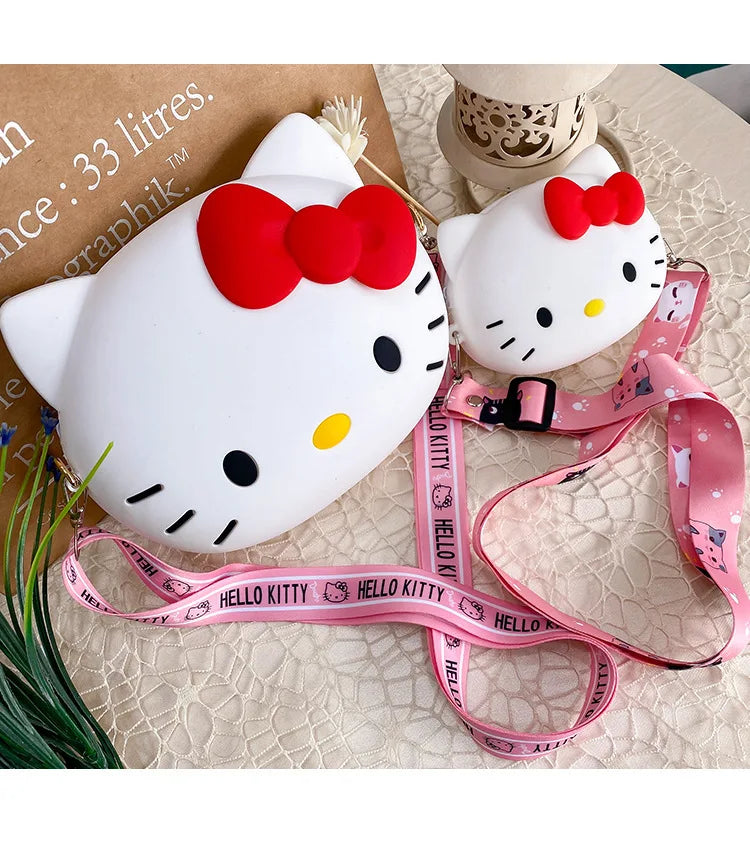 Hello Kitty 3D Crossbody Bag – Kawaii Small Messenger Phone Purse (11cm / 19cm) for Women & Girls