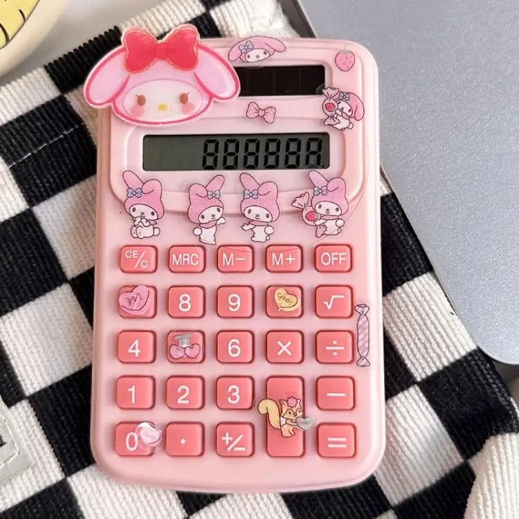 Cute Cartoon Calculator for Students Mini Portable 8-Digit Display Math Office School Supplies Accounting Tool Gift Essentials