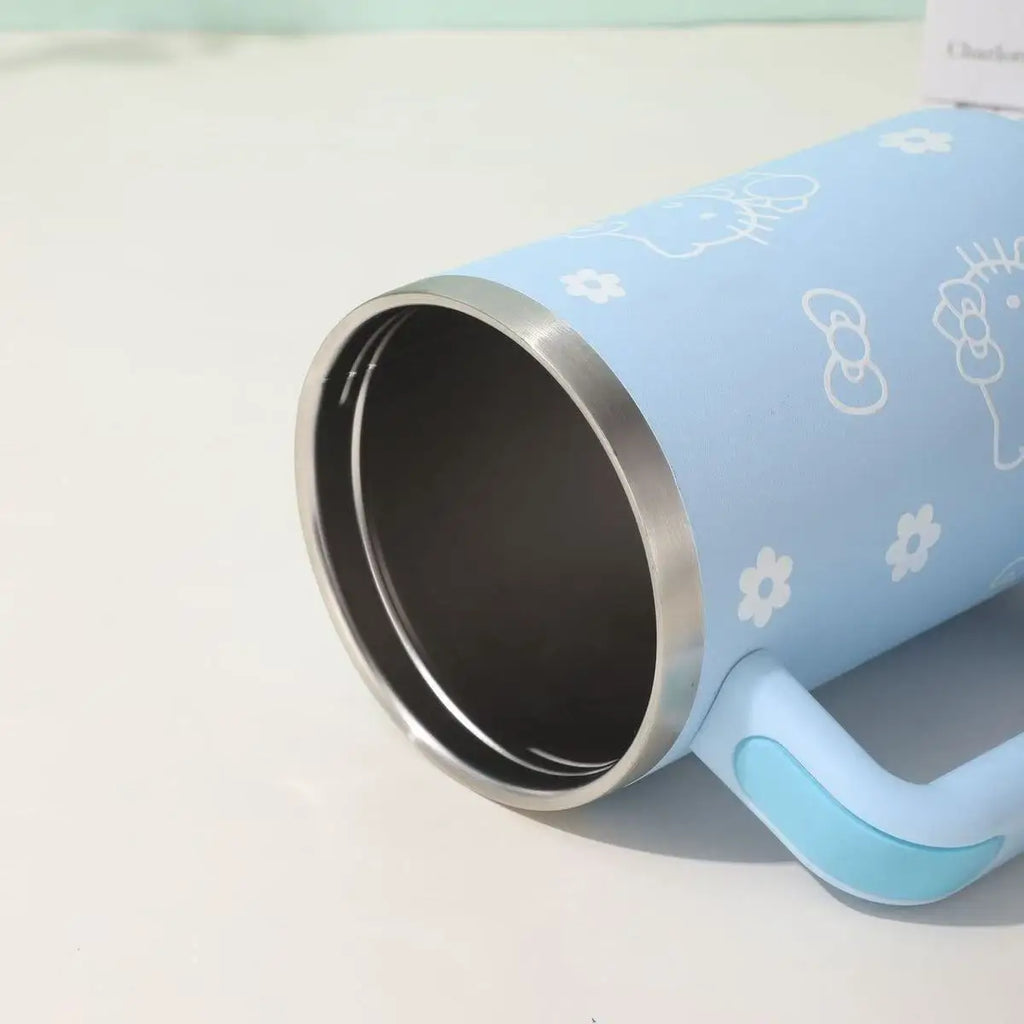 Hello Kitty Stainless Steel Insulated Straw Cup – Cute Vacuum Water Bottle for Hot & Cold Drinks
