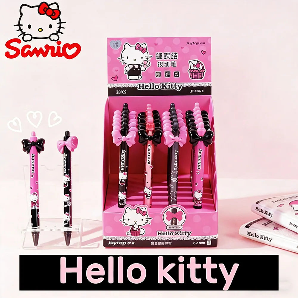 Sanrio Kuromi 0.5mm Black Gel Pen – Push-Button Cute Campus Signature Ballpoint Pen – Writing & Drawing Pen for School, Office & Gifts