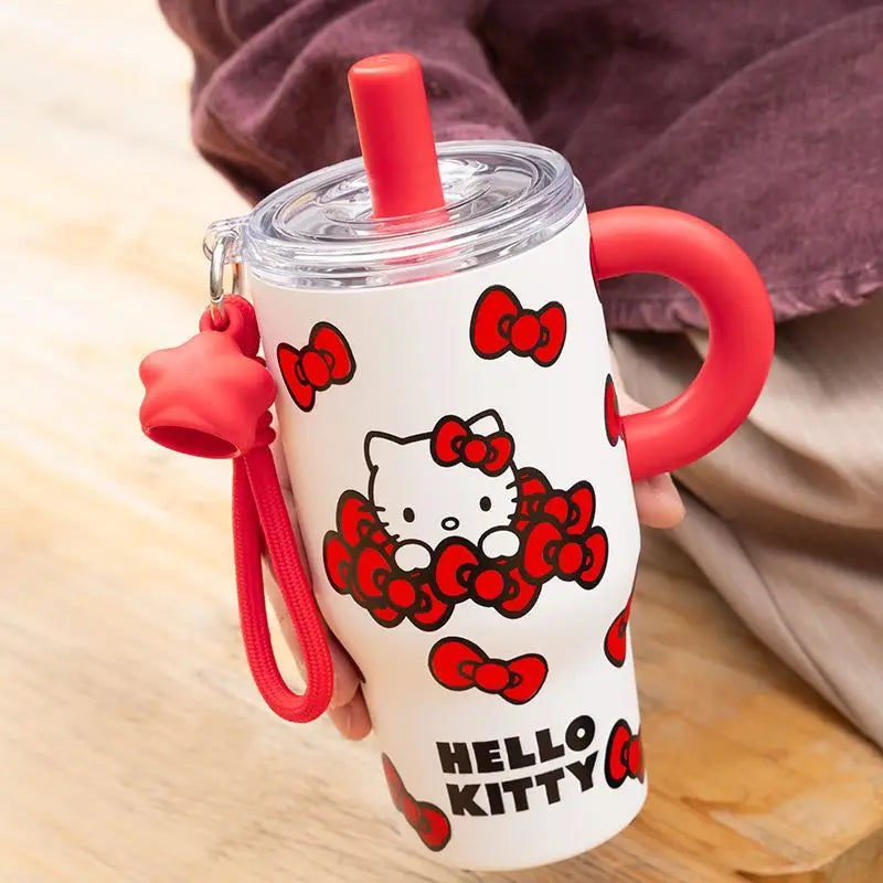Hello Kitty Red Series 316 Stainless Steel Thermos Cup – Cute Insulated Water Bottle for Women & Students