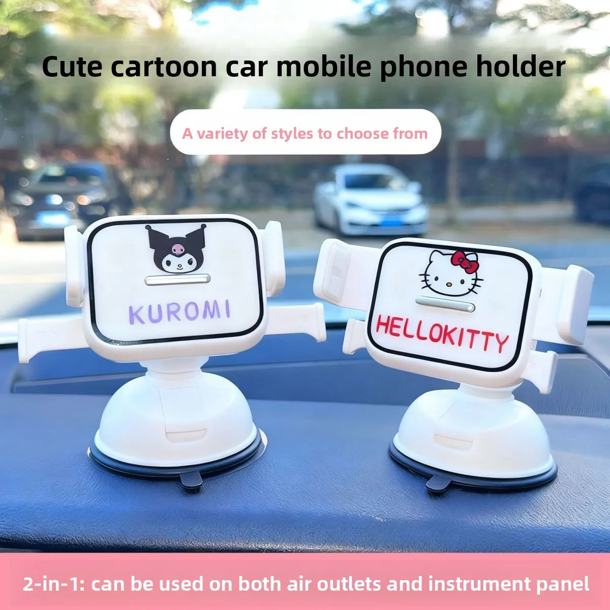 Hello Kitty Car Phone Holder – Cute Kawaii Air Vent Mount for Navigation & Hands-Free Driving