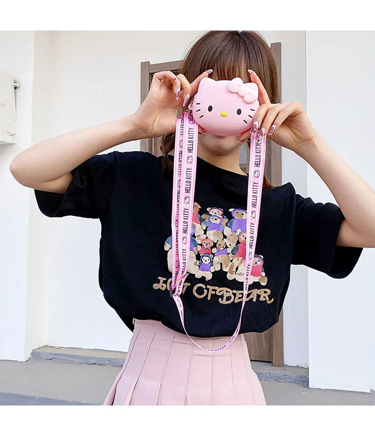 Hello Kitty 3D Crossbody Bag – Kawaii Small Messenger Phone Purse (11cm / 19cm) for Women & Girls