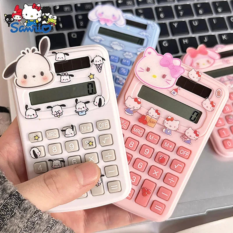 Cute Cartoon Calculator for Students Mini Portable 8-Digit Display Math Office School Supplies Accounting Tool Gift Essentials