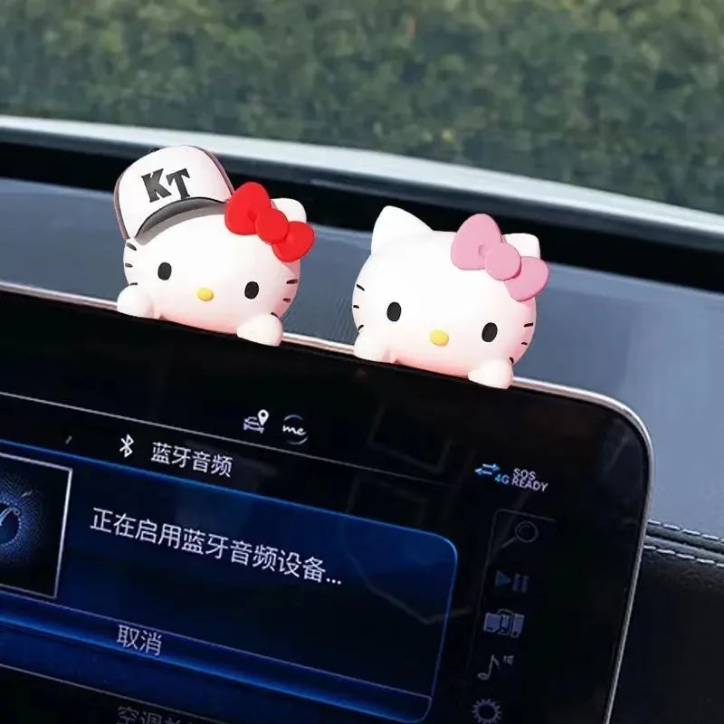Sanrio Hello Kitty 3D Car Air Freshener Ornament - Kawaii Cute Motorbike Desk Decoration Gift for Girls Birthday Present
