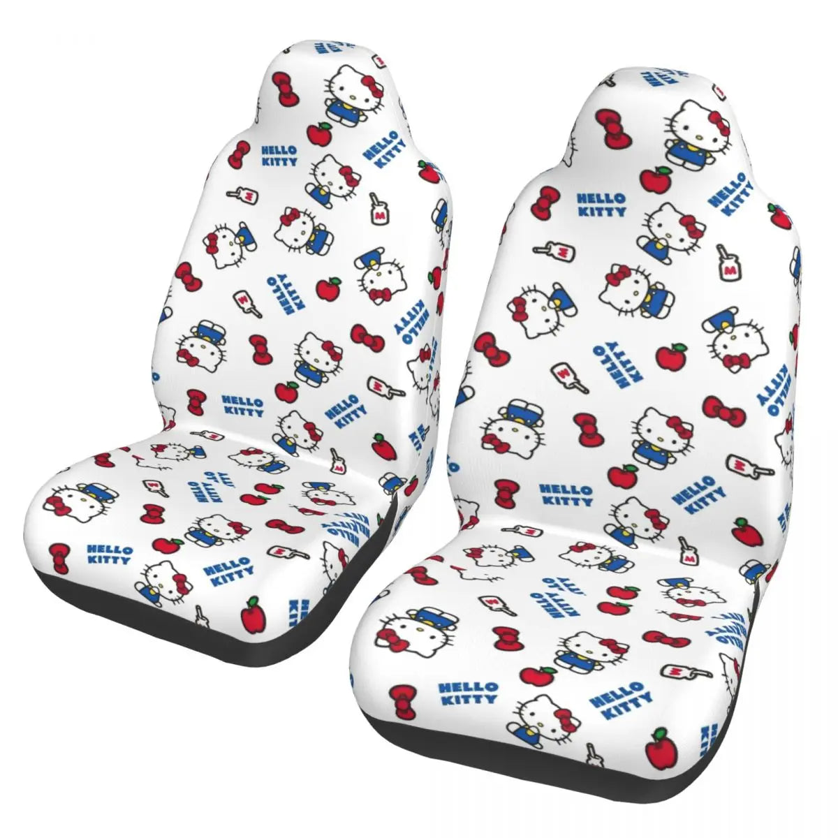 Hello Kitty Pink Leopard Car Seat Cover – Universal Four Seasons Seat Protector Cushion for Cars