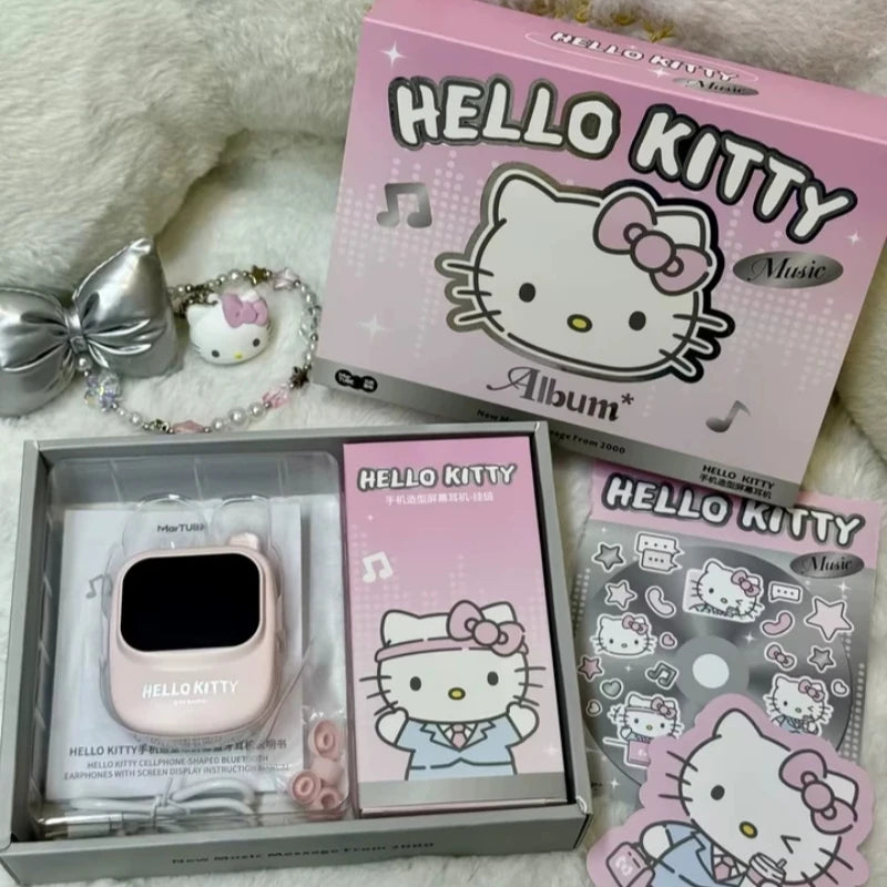 Martube Sanrio Hello Kitty Screen Display Smart Bluetooth Earbuds In-Ear Hi-Fi Sound Noise Cancelling Headset Birthday Toy Gift