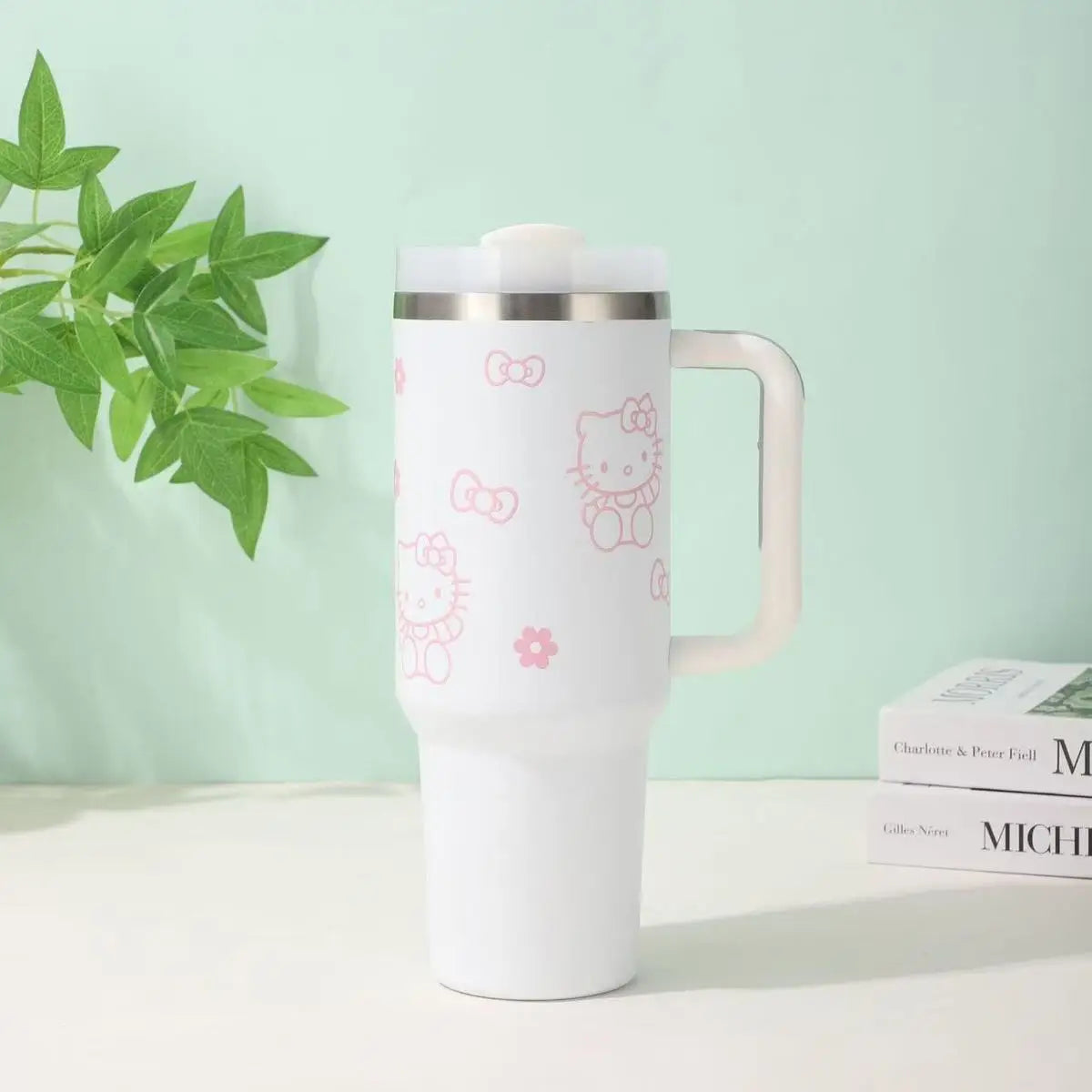 Hello Kitty Stainless Steel Insulated Straw Cup – Cute Vacuum Water Bottle for Hot & Cold Drinks