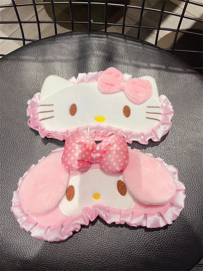 Cartoon My Melody Blindfold Cat Kawaii Eye Mask Comfortable Sleeping Blindfolds Japanese Style Eyeshade Girl