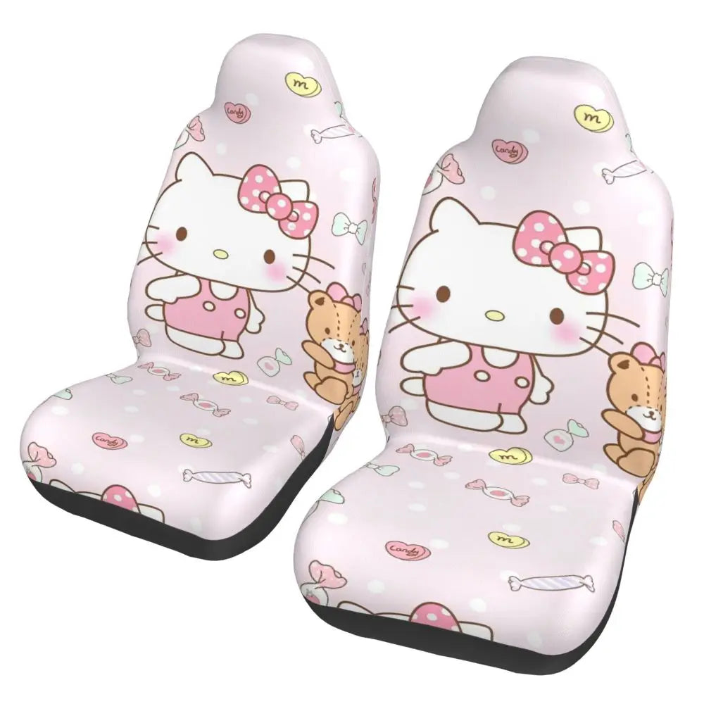 Hello Kitty Universal Car Seat Cover – Waterproof Kawaii Cartoon Seat Protector for Cars, SUVs & Trucks
