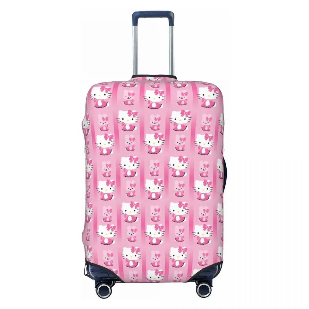 Custom Girls Kitten Classical Printing Luggage Cover Elastic Cute KT Cat Travel Suitcase Protective Covers Fits 18-32 Inch
