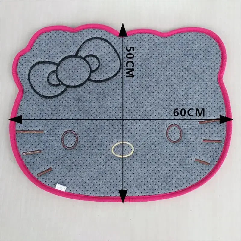 Kawaii Cat Plush Bathroom Rug – Soft Absorbent Non-Slip Doormat for Bedroom, Living Room & Home Decor