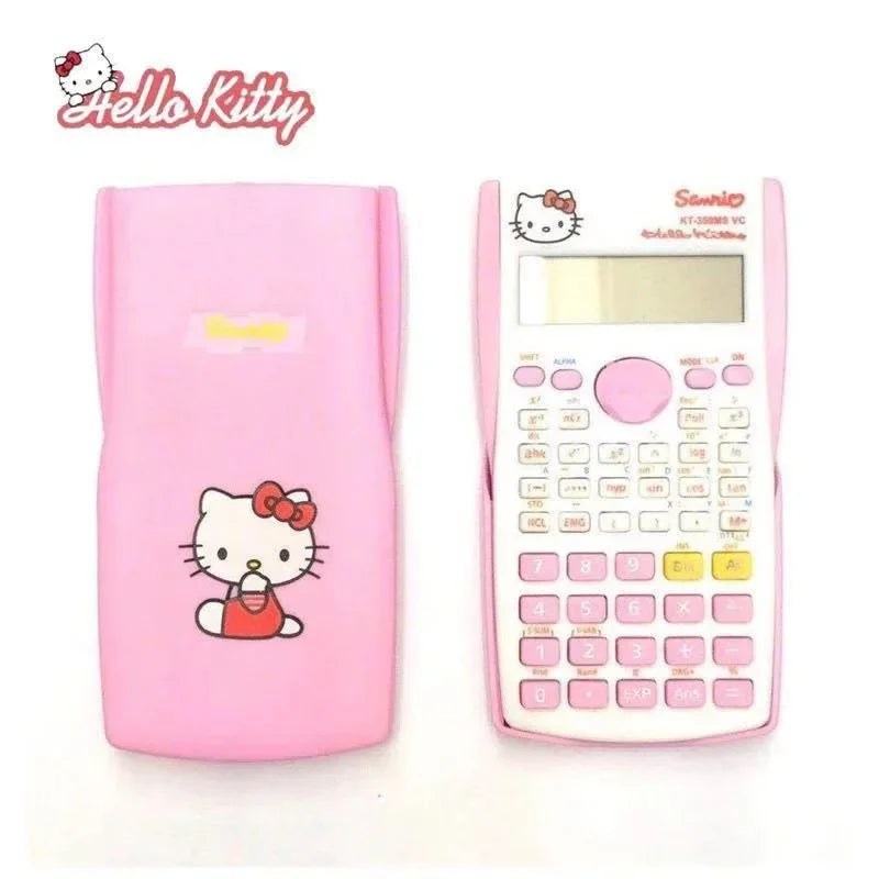 Cute Kitty 82MS Scientific Calculator 240 Functions with Dual Line Display for School Exams Students Engineering Math Statistics