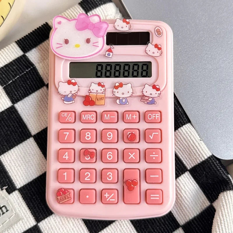 Cute Cartoon Calculator for Students Mini Portable 8-Digit Display Math Office School Supplies Accounting Tool Gift Essentials