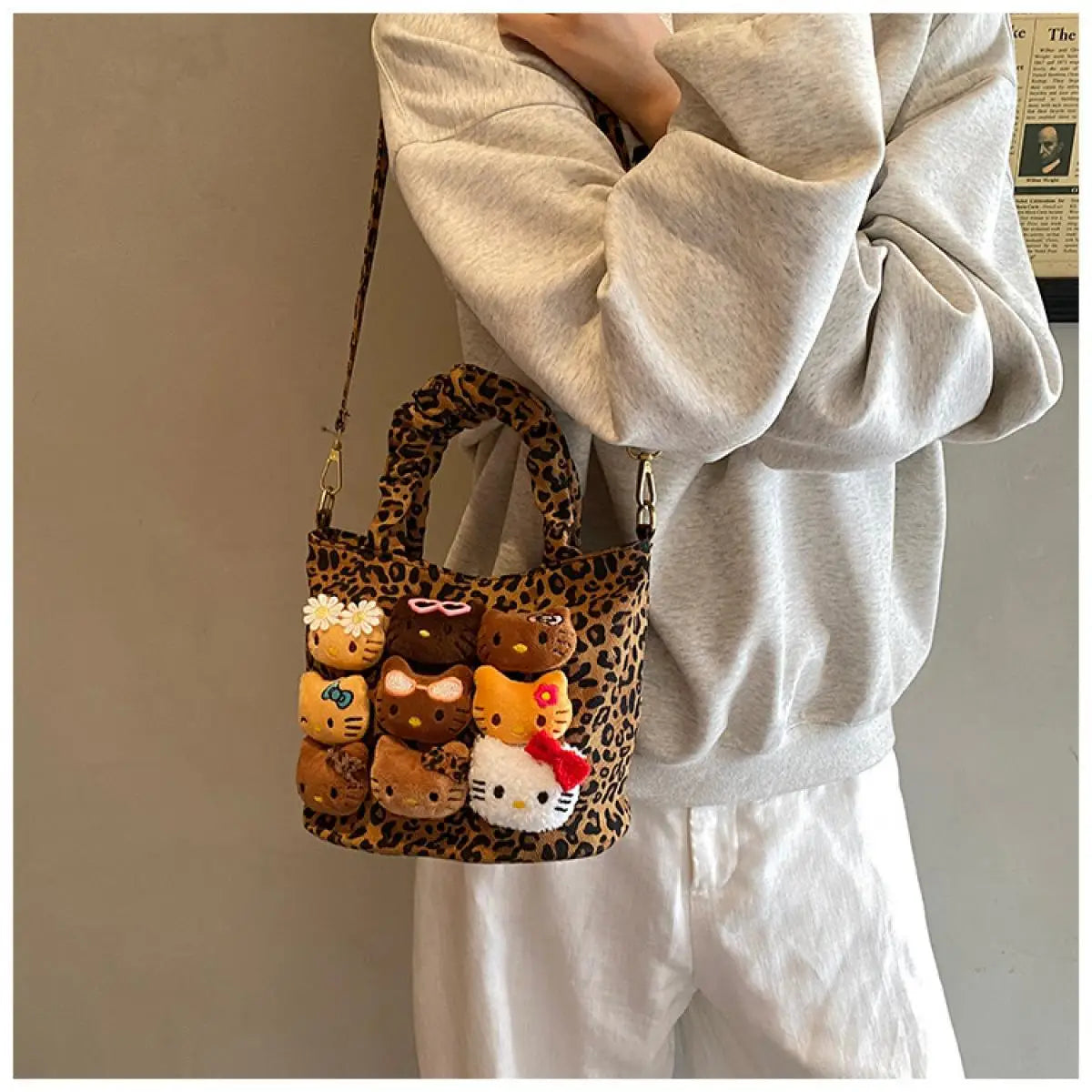 Cute Kitty Bucket Bag for Women – Fashion Crossbody Handbag for Autumn & Winter