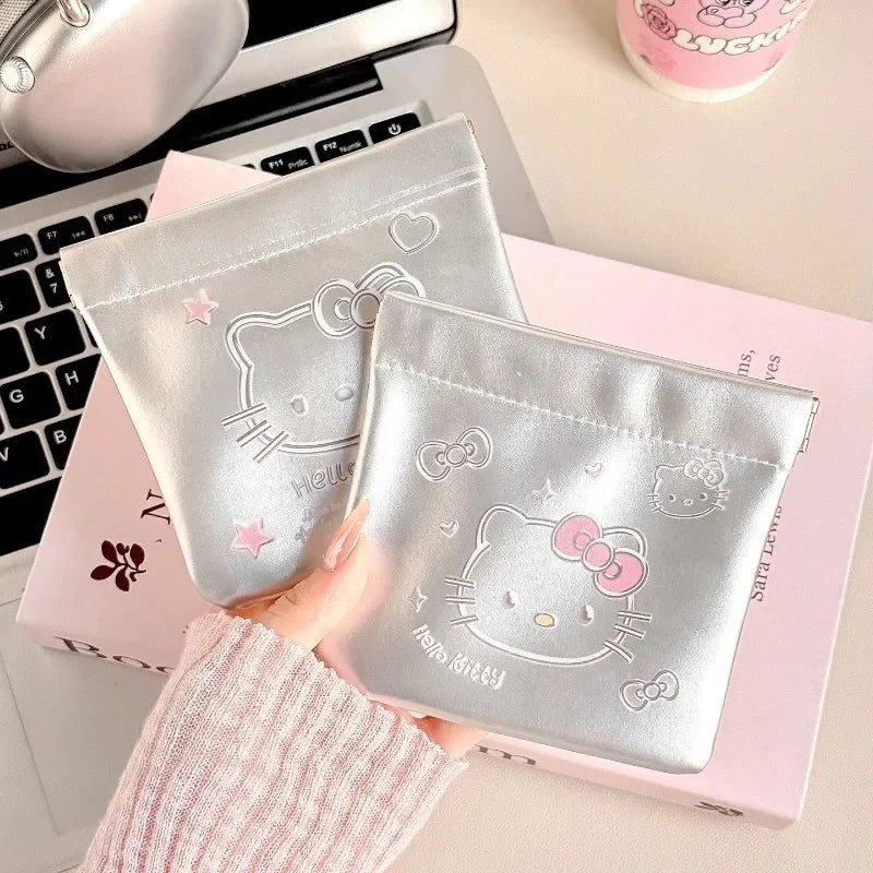Hello Kitty Organizer Pouch – Portable Makeup, Earphone & Travel Storage Bag