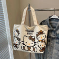 Hello Kitty Handbag Cute Cartoon Versatile Large Capacity Handbag Women Supplies Desktop Accessories Student Gift Wholesale