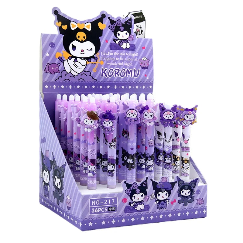 Title

6/36Pcs Sanrio Kuromi Erasable Gel Pens – Cute 0.5mm Blue Ink Neutral Pens – Kawaii Stationery for School, Office & Gifts