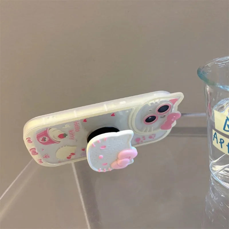 Hello Kitty Stand Phone Case – Y2K Shockproof Kickstand Cover for iPhone 7/8 Plus, X/XS, XR, 11, 12, 13, 14, 15, 16 & 17 Pro Max