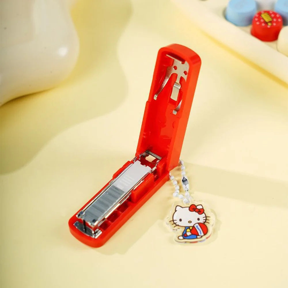 Hello Kitty Stapler Kit – Portable Mini Stapler with Staples – Cute School & Office Paper Binding Stationery Gift
