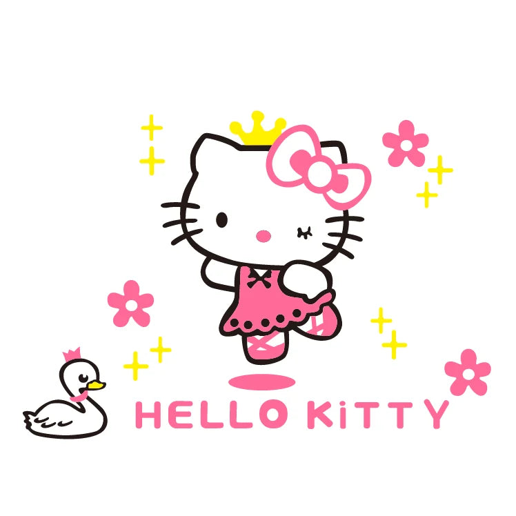 Sanrio Hello Kitty 3D Wall Stickers – Cartoon Princess Self-Adhesive Wall Decals for Kids Bedroom, Nursery, Playroom & Home Room Decoration Gift