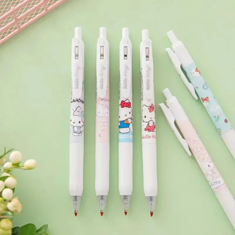 6Pcs Sanrio Hello Kitty Gel Pens – Kawaii Black Ink Signature Pens – Cute Stationery Writing Tools for School, Office & Gifts