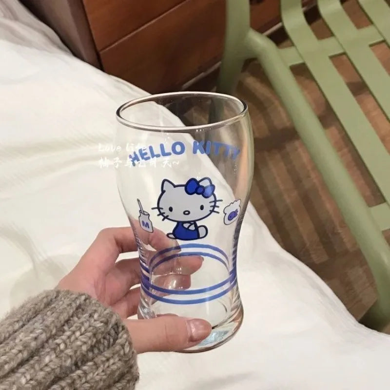 Sanrio Hello Kitty Glass Cup Yanzhijia Party Atmosphere Beer Mug Fashion Simple Cartoon Send To Friends Birthday Gift Cute 2026