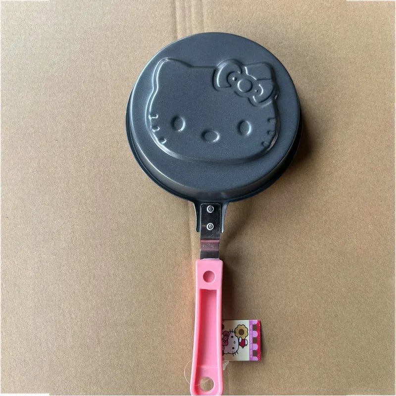 Hello Kitty Kawaii Non-Stick Frying Pan – Sanrio Anime Cartoon Muffin & Breakfast Cookware for Home & Camping