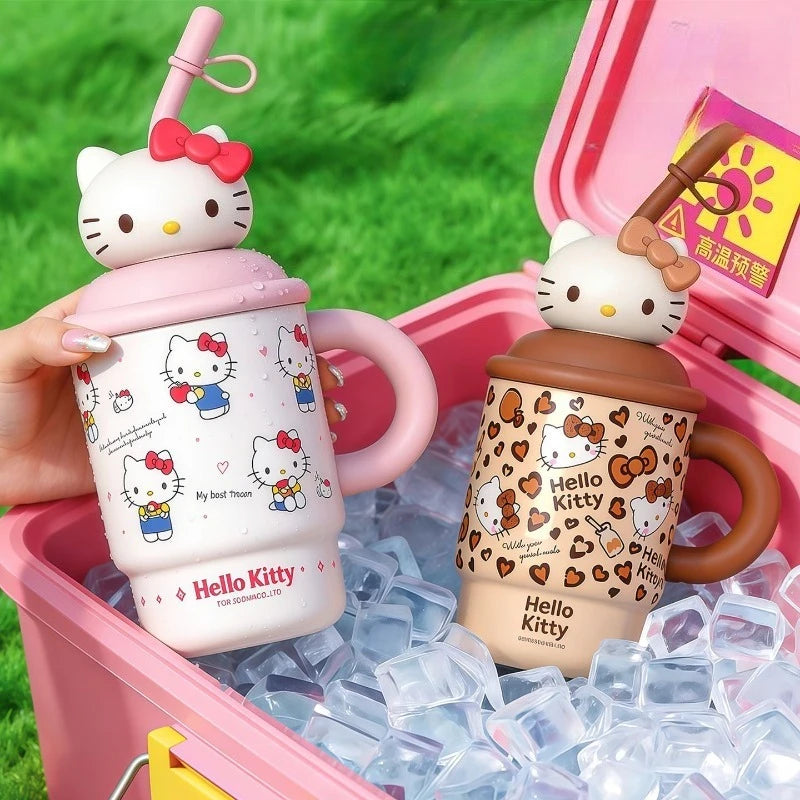 Sanrio Hello Kitty Bestie Sweethearts Birthday Gift Practical Water Cup Ice Bully Cup Lovable Fashion Send A Friend Away Cartoon