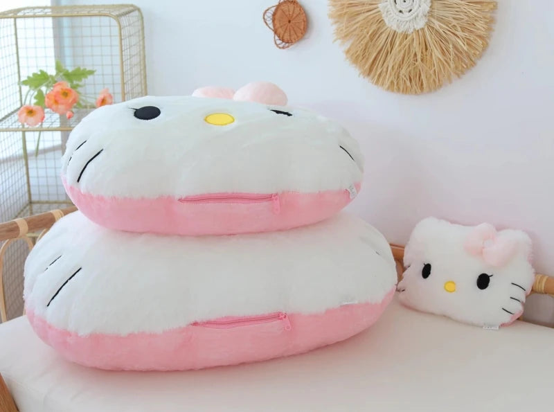 Big Size Hello Kitty Headrest Back Cushion – Plush Pillow & Blanket Set for Sofa, Bed & Home Decor