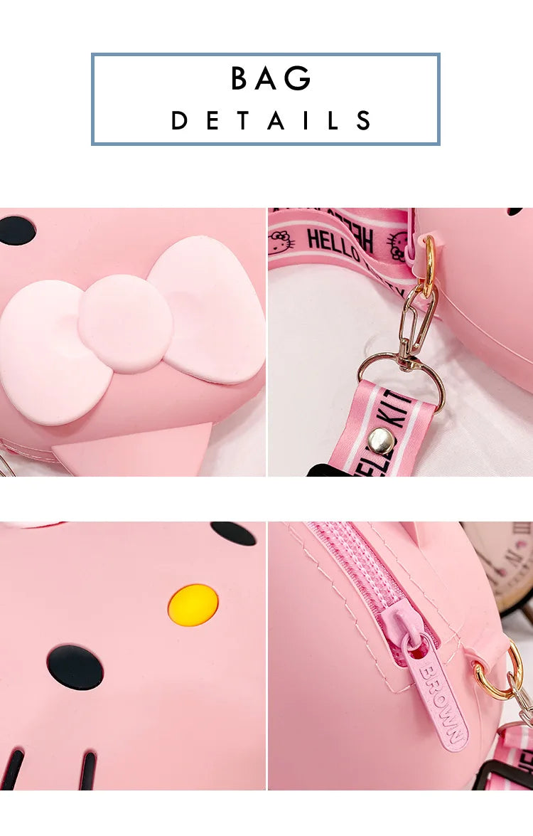 Hello Kitty 3D Crossbody Bag – Kawaii Small Messenger Phone Purse (11cm / 19cm) for Women & Girls