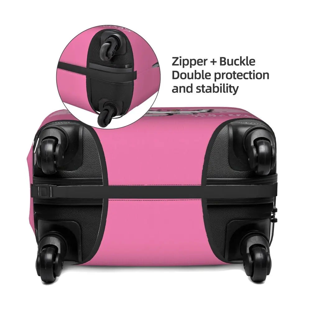 Custom Girls Kitten Classical Printing Luggage Cover Elastic Cute KT Cat Travel Suitcase Protective Covers Fits 18-32 Inch