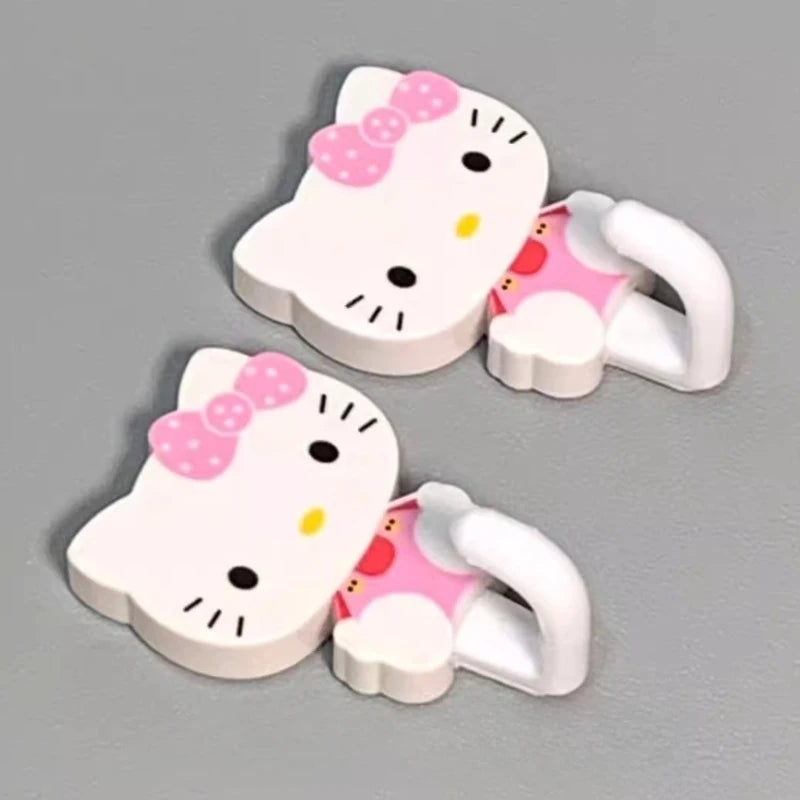 Hello Kitty Cartoon Wall Hook – Cute Markless Strong Sticky Doll Hook for Dorm, Bathroom & Home Decor