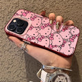 Phone Case for iPhone 17 16 Pro 15 14 ProMax Sanrio Cartoon Hello Kitty Matte XR X XS 7 8 13 14 Pro Max 15 Plus IMD Laser Cover