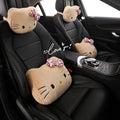 Hello Kitty Car Neck & Lumbar Support Pillow Set – Cute Cartoon Headrest Cushion for Travel & Driving Comfort
