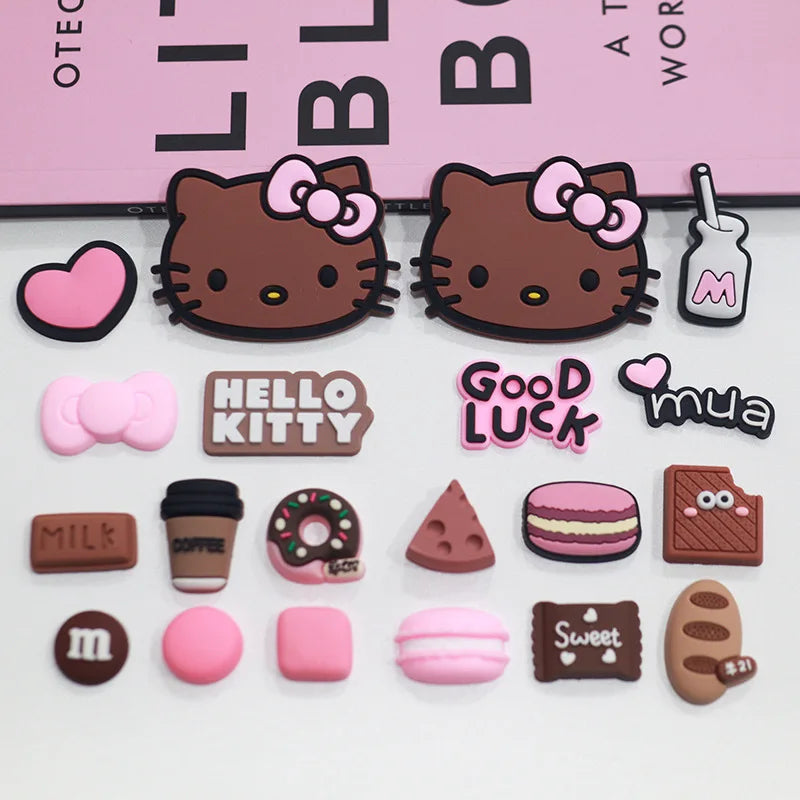 Beach Style Hello Kitty Shoe Charms Set – Cute Bow Sandal Accessories for Clogs & DIY Shoe Decoration
