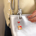 Hot Cute and Creative Toast-Shaped Cat Keychain Pendant Backpack Decoration Small Hanging Ornament Cat Keychain @