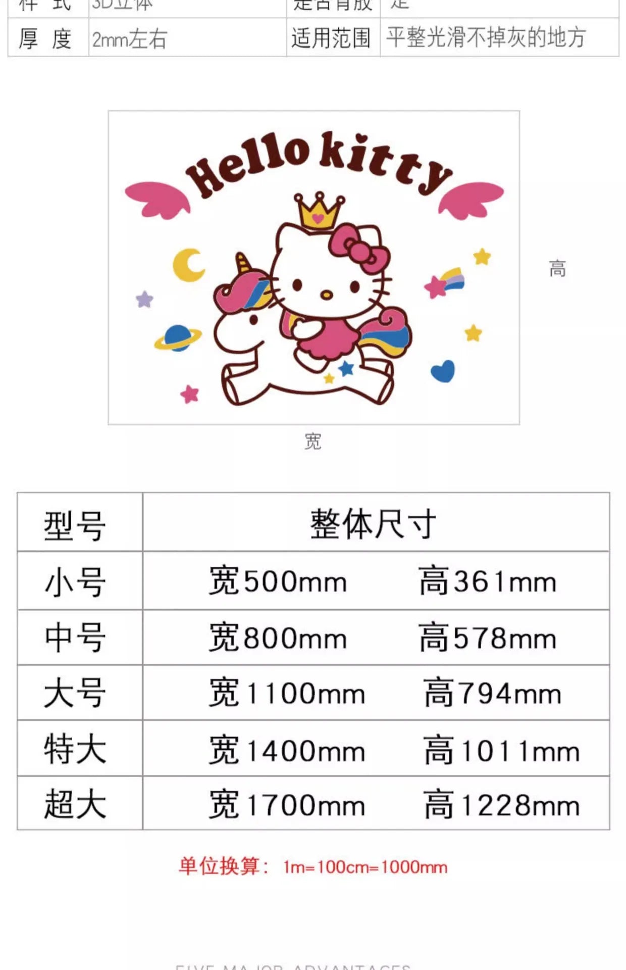 Sanrio Hello Kitty Room Decor Acrylic 3D Wall Sticker Self-Adhesive Cute Children Background Wall Decorative Painting Kid Gifts