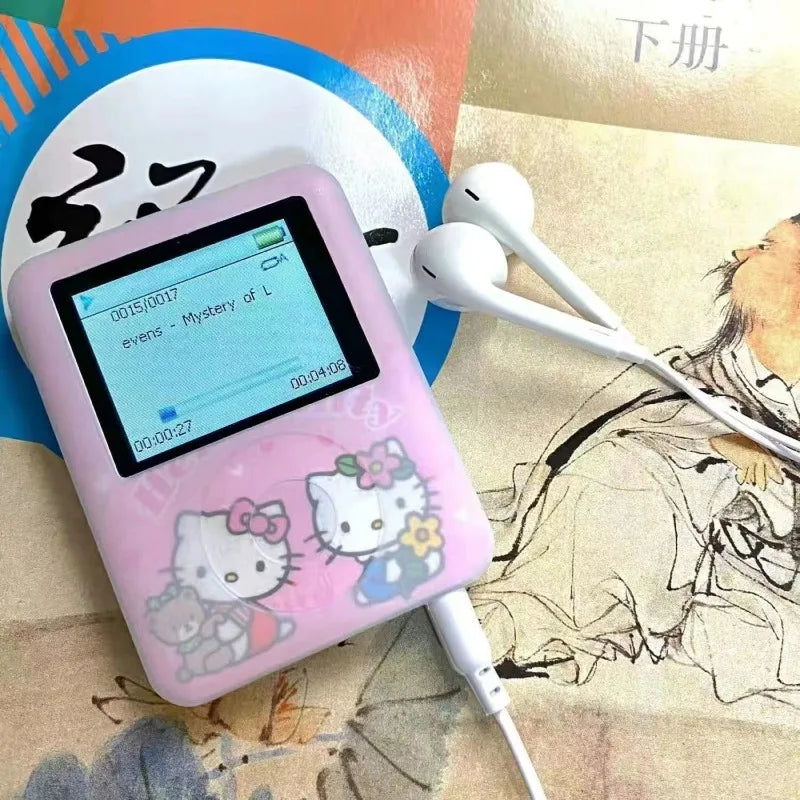 Anime Sanrio Hello Kitty Mp3MP4 Novel Music Player Student Girls Exercise Running Hearing Gift with Screen Walkman Cute Kawaii